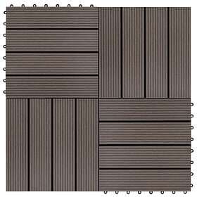 Be Basic Trall 22 st 30x30 cm 2 kvm WPC mörkbrun Brun