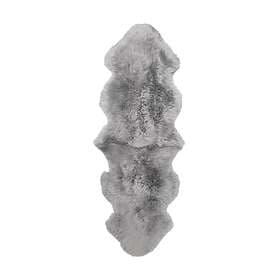Skinnwille Fårskinn Gently Dubbelt Lightgrey 180x60