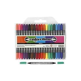 Colortime Tuschpennor Two-Tip 20-set