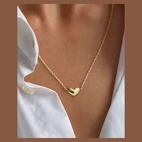 Drakenberg Sjölin Loving heart medium single halsband guld