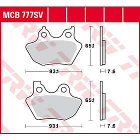TRW Bromsbeläggssats, skivbroms MCB777SV