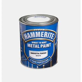 Hammerite Metallmaling Smooth Hvit 0,75L