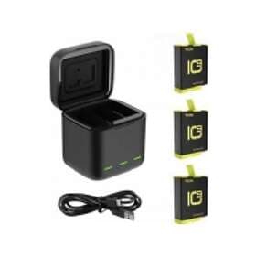 Telesin Box trekanalig laddare 3 batterier för GoPro Hero 10 / 9 (GP-BNC-902-B)