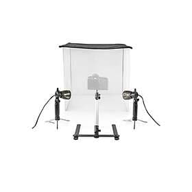 Nedis Foto LED Studio Photo Kit 60 x 600x600mm cm Vikbar Väska och bakgrunder ingår