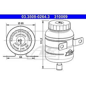 ATE Expansionskärl, bromsvätska 03,3508-0264,3