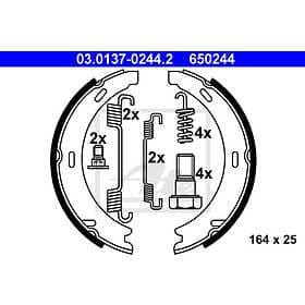 ATE Bromsbackar, sats, parkeringsbroms 03,0137-0244,2