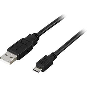 Deltaco USB A - USB Micro-B 2.0 0,25m