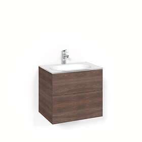 Macro Design Tvättställsskåp Open Med Glastvättställ Crown60x45 Brun Ask Pushopen Glashandfat FSK60BPPG