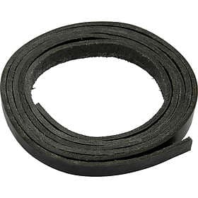 Creativ Company Brett Läderband 2m - Svart 10mm