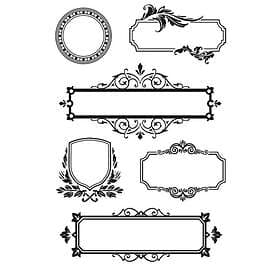 Creativ Company Clear Stamps - Ramar med Ornament 11x15,5cm