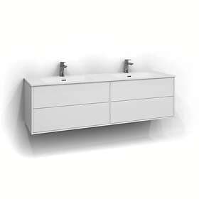 Svedbergs Tvättställsskåp Epos 160x45 Underdel Plan Vit 2+2L 1516220