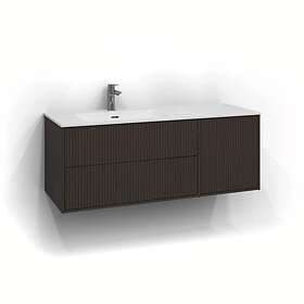 Svedbergs Tvättställsskåp Epos 120x45 Underdel Rand Brun ask 2+1L Push 1712212V-P