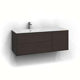 Svedbergs Tvättställsskåp Epos 120x45 Underdel Plan Brun ask 2+1L 1712210V