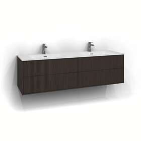 Svedbergs Tvättställsskåp Epos 160x45 Underdel Rand Brun ask 2+2L Push 1716222-P