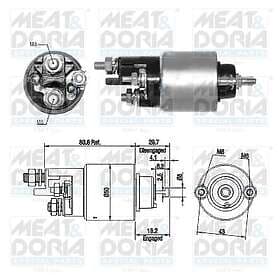 Meat&Doria Solenoid, startmotor 46283