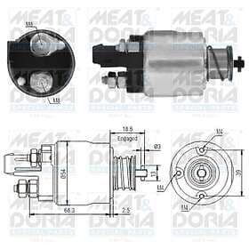 Meat&Doria Solenoid, startmotor 46158