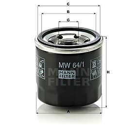 Oljefilter MANN-FILTER MW 64/1