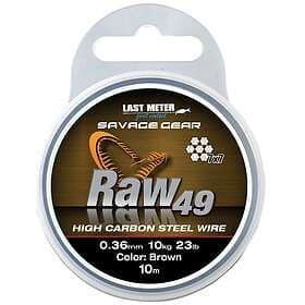 Savage Gear Raw49 Uncoated Wire Brown 10m 0,45mm/16kg