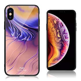 Lux-Case NXE iPhone Xs Max light pattern tempered glass case Style C Genomskinlig