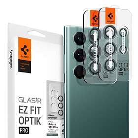 Spigen Samsung Galaxy S22 Ultra Kameralinsskydd GLAS.tR EZ Fit Optik Pro 2-pack Grön