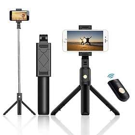 Selfie -stick med stativ och Bluetooth-avtryckare