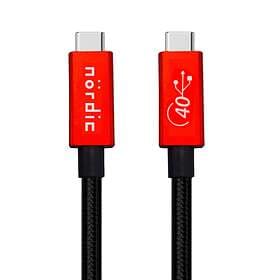 NÖRDIC 40Gbps PD3.1/240W USB C - USB C 4.0 1m