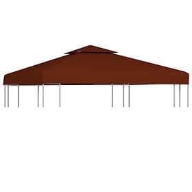 Be Basic Dobbel toppduk til paviljong 310g/m² 3x3 m terrakotta