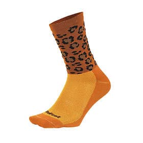 DeFeet Aireator 6" Leopard Strumpor Orange, Str. XL