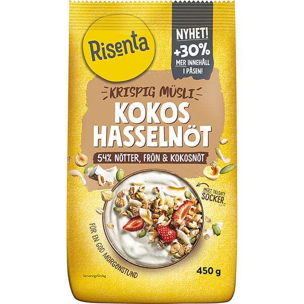 Risenta Krispig Müsli Kokos Hasselnöt 450g
