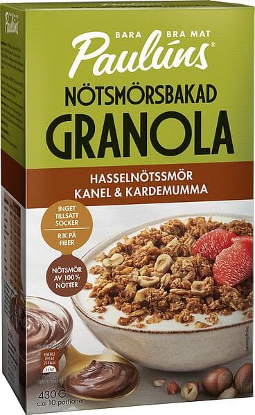 Paulúns Nötsmörsbakad Granola Kanel & Kardemumma 430g