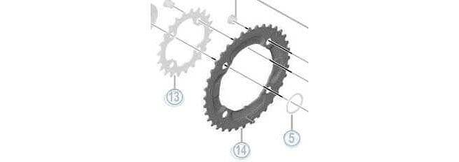 Shimano Fc-m627/fc-m627-b/fc-m617/fc-m617-b2 104 Bcd Chainring 36t