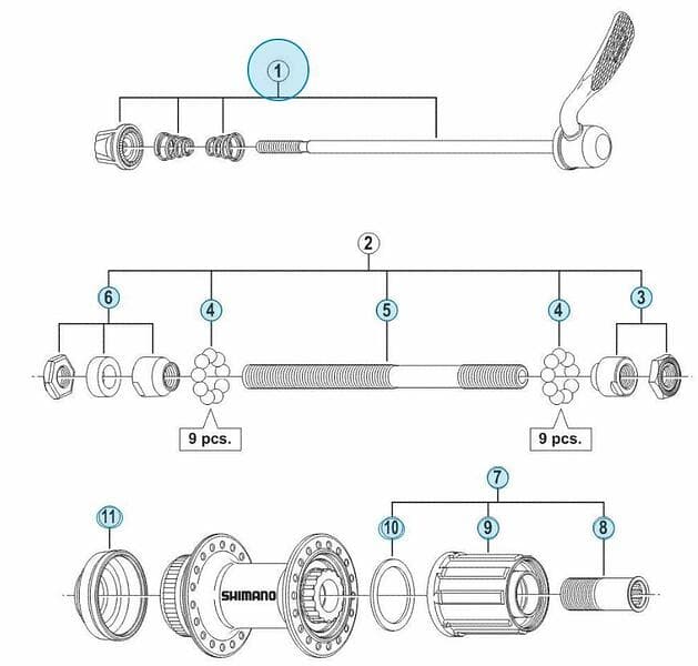 Shimano Fh-rm35 Svart