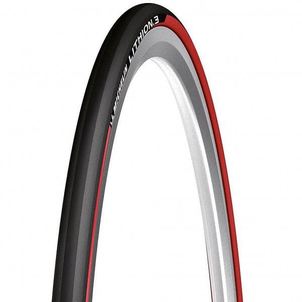 Michelin Lithon 3 Road Tyre Röd,Svart 700C / 23
