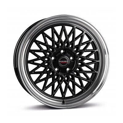 Borbet B black rim polished 7,0x17 4/100,00 ET25 B64.0