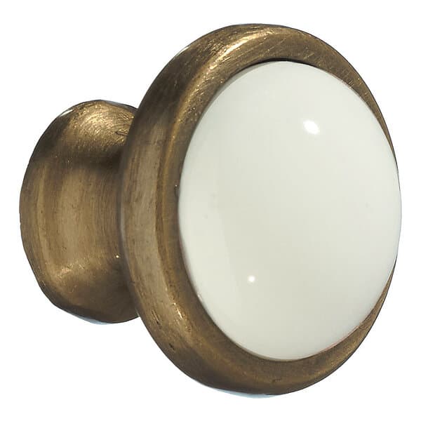 Beslagsboden Knopp BA430 KNOPP ANTIK MÄSSING/KERAMIK