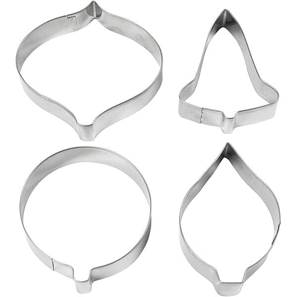 Creativ Company Utsticksform Klocka Kula Droppe Prisma 8 cm 4 St/1 Förp Utsticksform, klocka, kula, droppe, prisma, H: cm, st./ 782887