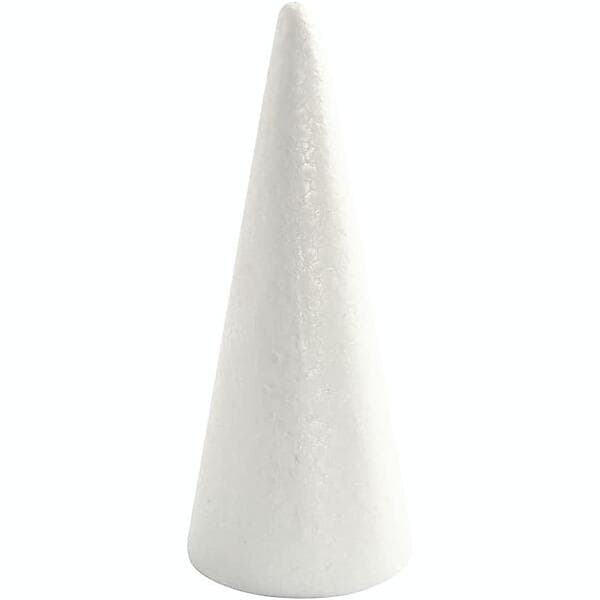 Creativ Company Frigolit Käglor Vit 1 st Käglor, vit, H: 19,5 cm, Dia. 7 st. 54362