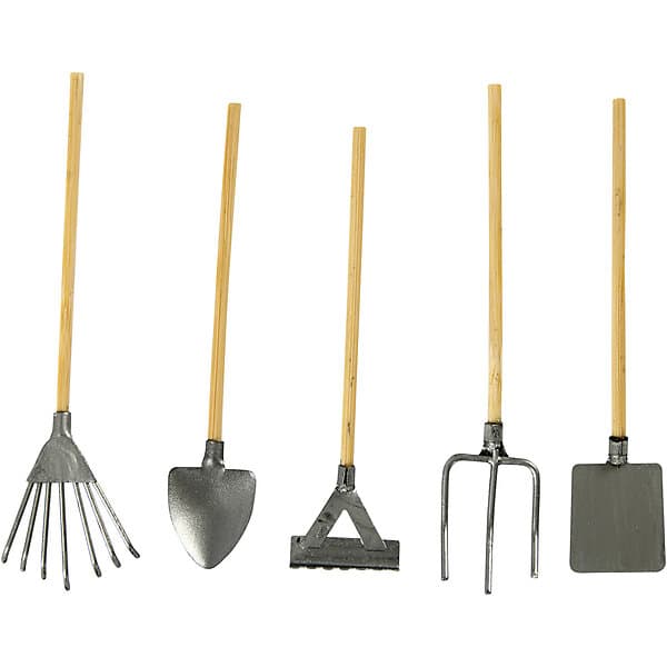 Creativ Company Trädgårdsredskap 5 St/1 Förp Trädgårdsredskap, L: 11 cm, st./ 1 förp. 500130