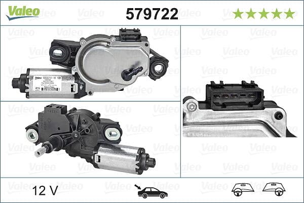 Valeo Vindrutetorkarmotor 579722