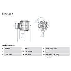 Bosch Generator 0 986 041 320