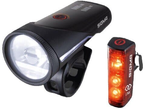 Sigma Aura 100 & Blaze Link Front And Rear Light Kit Svart 100 Lumens