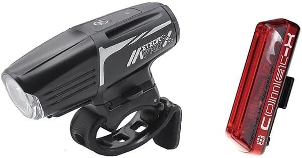 Moon Meteor-x Auto Pro / Comet-x Light Set Svart 600 Lumens