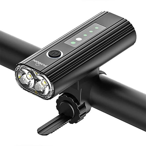 Funken 2x Led Xpg 3000mah Li-poly Integrated Front Light Svart 650 Lumens