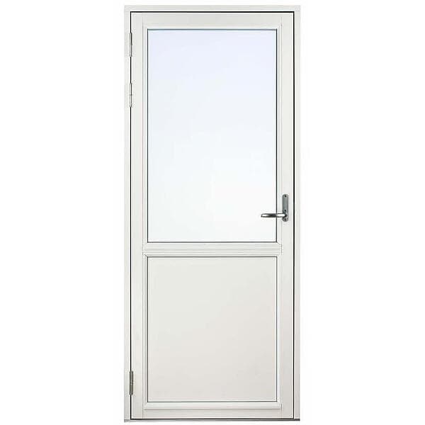 SP Fönster Svenska dörr Svanenmärkt Trä Rund Profil SP Enkeldörr Stabil 3-Glas 90x210/150 Hö