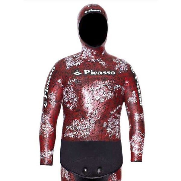 Picasso Thermal Skin Spearfishing Jacket 3 Mm Röd ML