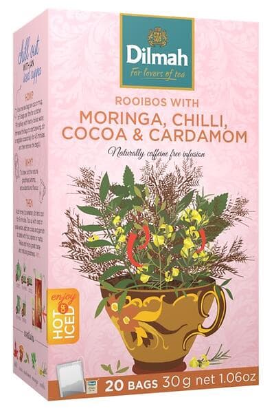 Dilmah Rooibos Moringa Chili Kakao 20 tepåsar