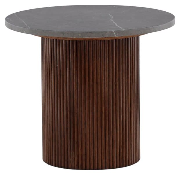 VIND Sidobord Härön Side Table Dark Brown / Grey Marble 41000-060