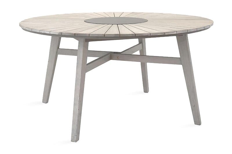 Venture Design Matbord Rossi Ø 150 cm Rives Table ø Antique White Acacia / Grey Stone 9650-014