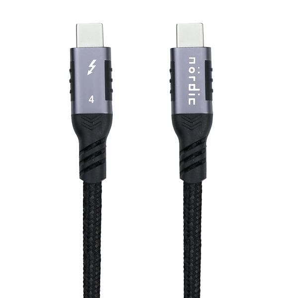 NÖRDIC 40Gbps USB C Thunderbolt 4 - 100W Thunderbolt 4 2,5m