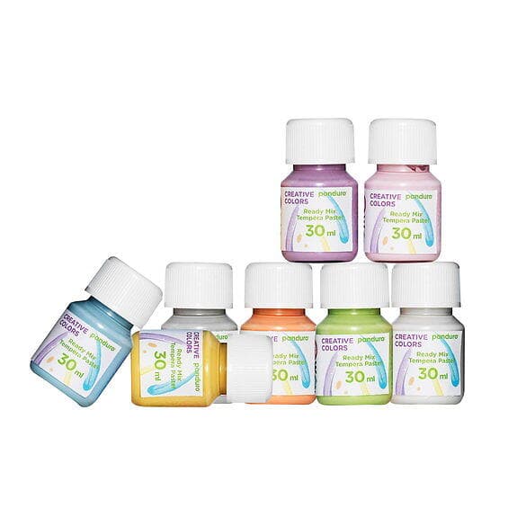 Panduro Ready Mix Tempera 8x30ml Pastell
